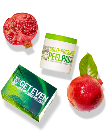 Naturally Serious Get Even Cold-Pressed Peel Pads exfoliating skincare with pomegranate for clean skin.