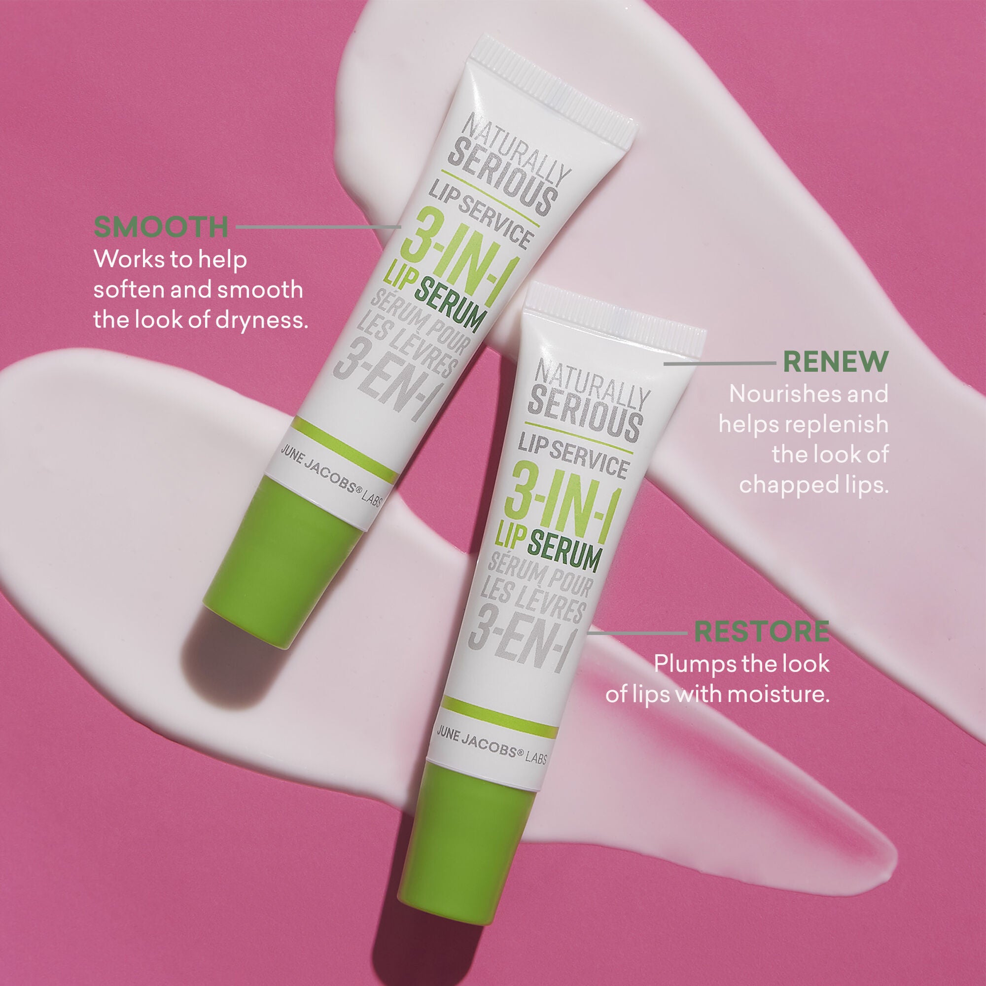 FREE SIZE ・ LIP SERVICE Lip Service 3-In-1 Lip Serum|15 ml / 0.5 fl